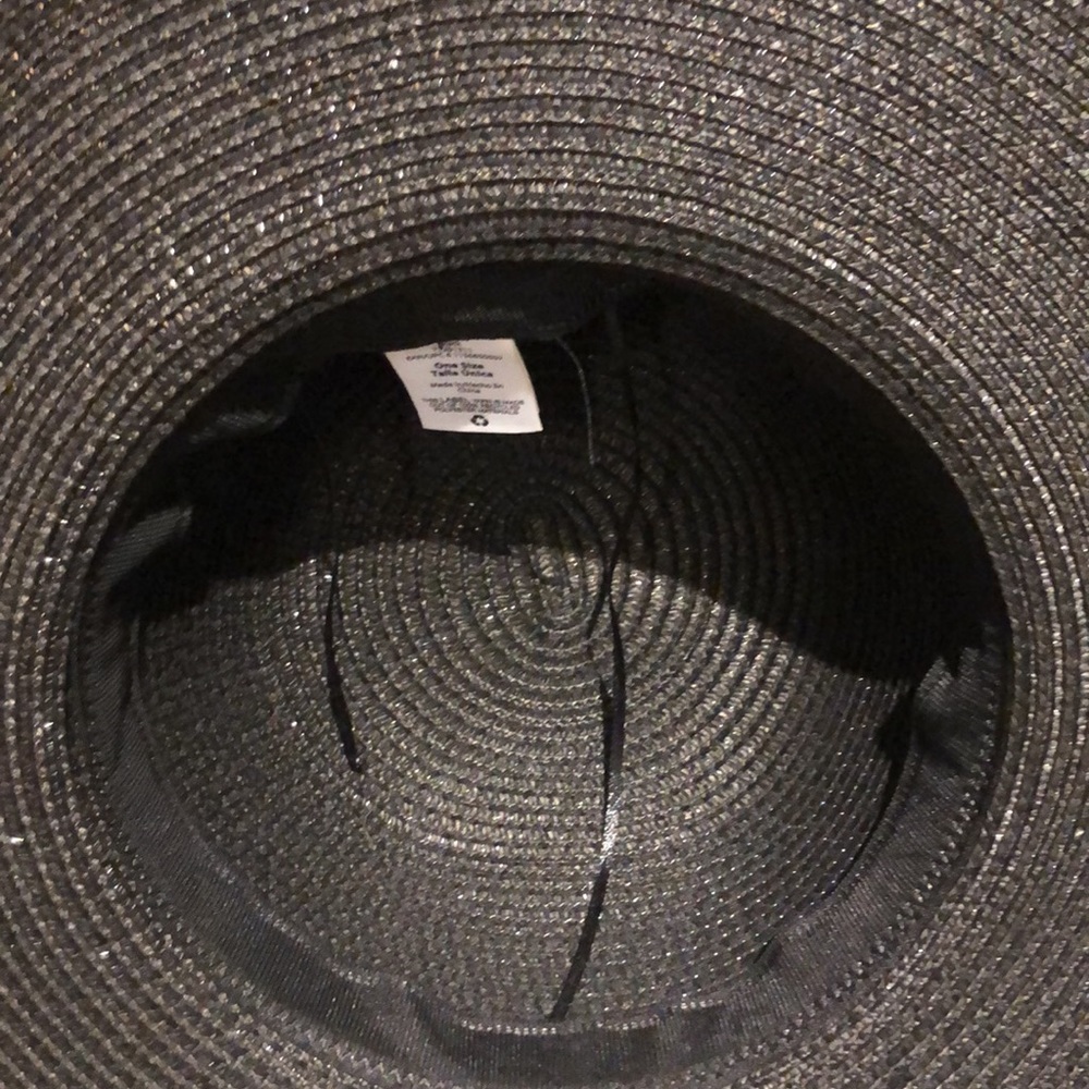 Wide brimmed sun hat. Trimmed four layers of black white and browns. Hardly worn - Picture 5 of 5